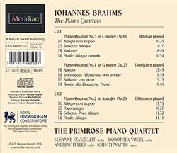 Brahms: The Piano Quartets