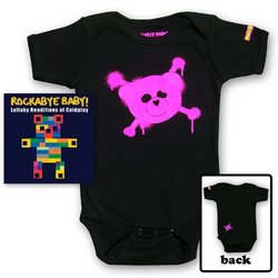 Rockabye Baby! Lullaby Renditions of Coldplay + Rockabye Baby 100% Organic Cotton Onesie (Pink)