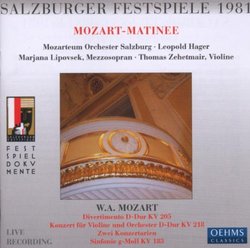 Mozart Matinee: Salzburg Festival 1981
