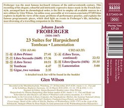 Johann Jacob Froberger: 23 Suites for Harpsichord