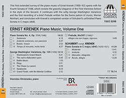 Ernest Krenek: Piano Music, Vol. 1