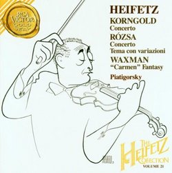 Korngold: Concerto; Rózsa: Concerto; Tema con variazioni; Waxman: "Carmen" Fantasy