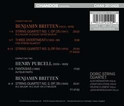 Britten: String Quartets Nos. 1-3; Three Divertimenti; Purcell: String Fantasias in Four Parts