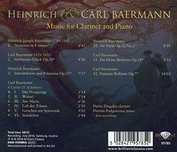 Heinrich & Carl Baermann: Music for Clarinet & Piano