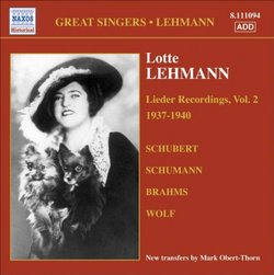 Lehmann Lieder Recordings: 2