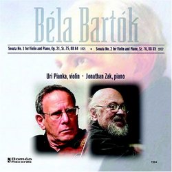 Bartók: Sonata No. 1 for Violin & Piano; Sonata No. 2 for Violin & Piano