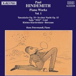HINDEMITH: Piano Works, Vol.  1