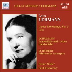 Lieder Recordings Vol. 3