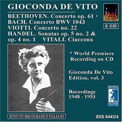 Gioconda de Vito plays Beethoven, Bach & Viotti