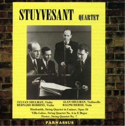 Stuyvesant String Quartet perform Hindemith Villa-Lobos Porter (Parnassus)