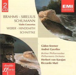Brahms: Violin Concerto In D/Sibelius: Violin Concerto In D/Schumann: Violin Concerto In D/Weber: Grand Duo Concertan
