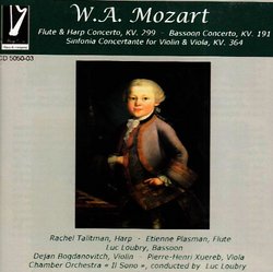 Mozart Flute & Harp Bassoon Concerto Sinfonia Conc