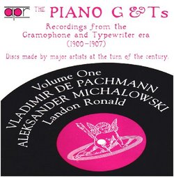 The Piano G & T's, Vol. 1: Recordings from the Grammophone Typewriter Era