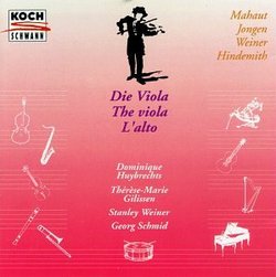 Die Viola - Works for Viola & Orchestra by Mahaut Jongen Weiner & Hindemith (Koch)