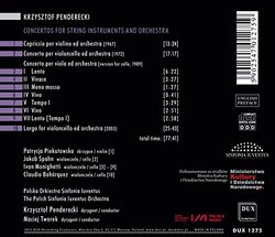 Krzysztof Penderecki: Concertos for String Instruments & Orchestra