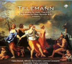 Telemann: Complete Trio Sonatas for Violin, Flute & B.C.; Complete Trio Sonatas for Oboe, Recorder & B.C.