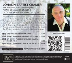 Cramer: Air Anglo-Caledonian Varie - Piano Sonata No. 2 in D Major, Op. 25 - La Gigue - Piano Sonata No. 1 in F Minor, Op. 27