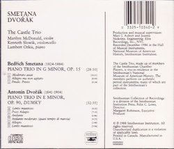 Dvorak: Dumky Trio, Op. 90 / Smetana: Piano Trio in G Minor, Op. 15
