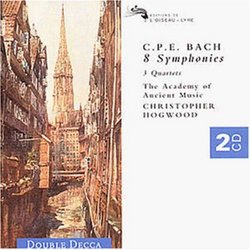 C.P.E. Bach - 8 Symphonies & 3 Quartets / AAM, Hogwood