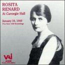 Rosita Renard at Carnegie Hall