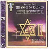 Salamone Rossi: The Songs of Solomon Vol. 2: Holiday and Festival Music