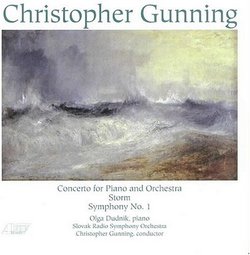 Christopher Gunning: Concerto for Piano and Orchestra; Storm; Symphony No. 1