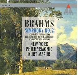 Brahms: Symphony No. 2 Academic Festival Overture New York Philharmonic; Masur