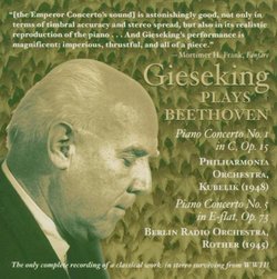 Gieseking Plays Beethoven Concertos for Piano