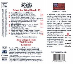 Sousa: Music for Wind Band, Vol. 19
