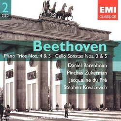 Beethoven: Piano Trios 4 & 5, Kakadu Variations, Cello Sonatas 3 & 5 - Daniel Barenboim, Pinchas Zukerman, Jacqueline du Pre, Stephen Bishop-Kovacevich