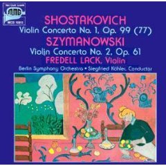 Shostakovich Violin Concerto No 1 op 99; Szymanowski Violin Concerto No 2 op 61 (Vox)