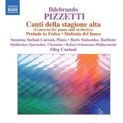 Pizzetti: Concerto for Piano and Orchestra