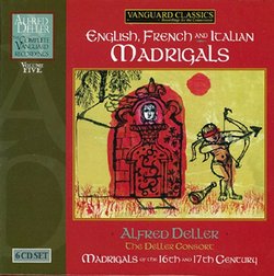 Alfred Deller: English, French and Italian Madrigals