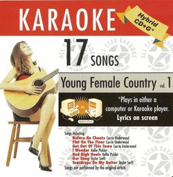 ASK-1552 Country Karaoke: Young Female Country, Vol. 1; Carrie Underwood, Kellie Pickler & Taylor Swift