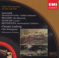 Wagner: Wesendonck-Lieder; Isoldes Liebestod; Brahms: Alto Rhapsody; Etc.