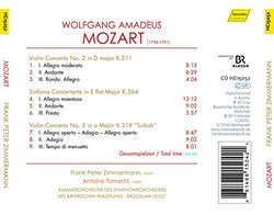 Mozart: Violin Concertos Nos. 2 & 5 - Sinfonia Concertante