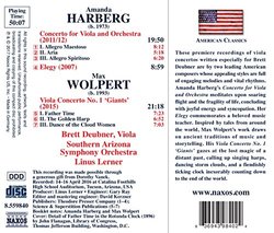 Harberg: Viola Concerto - Wolpert: Viola Concerto No. 1 ''Giants''
