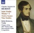 Beriot: Solo Violin Music, Vol. 1 - Twelve Scenes; Nine Studies
