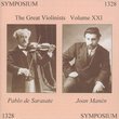 The Great Violinists, Vol. 21: Pablo de Sarasate, Joan Manén