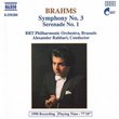 Brahms: Symphony No. 3; Serenade No. 1