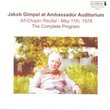 Jakob Gimpel at Ambassador Auditorium: All-Chopin Recital, May 11th, 1978