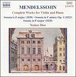 Mendelssohn: Complete Works for Violin and Piano