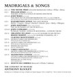 Madrigals & Songs