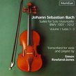 J. S. Bach: Suites for Solo Violoncello, BWV 1007-1012, Vol. 1, Suites 1 -3