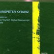 Hanspeter Kyburz: Malstrom; The Voynich Cipher Manuscript; Parts