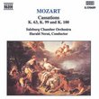 Mozart: Cassations K. 63, K. 99 and K. 100