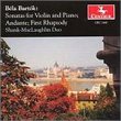 Bartok: Violin Sonatas/Andante/Rhapsody 1