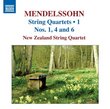 Mendelssohn: String Quartets Vol. 1 Nos. 1, 4 and 6