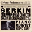 Schumann: Concerto For Piano And Orchestra/Quintet For Piano And Strings