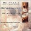 De Falla: Ritual Fire Dance; Mendelssohn: Song Without Words; Scarlatti: Sonata